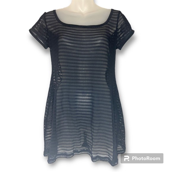 Black Mesh Swim Suit Cover Up - Picture 5 of 6